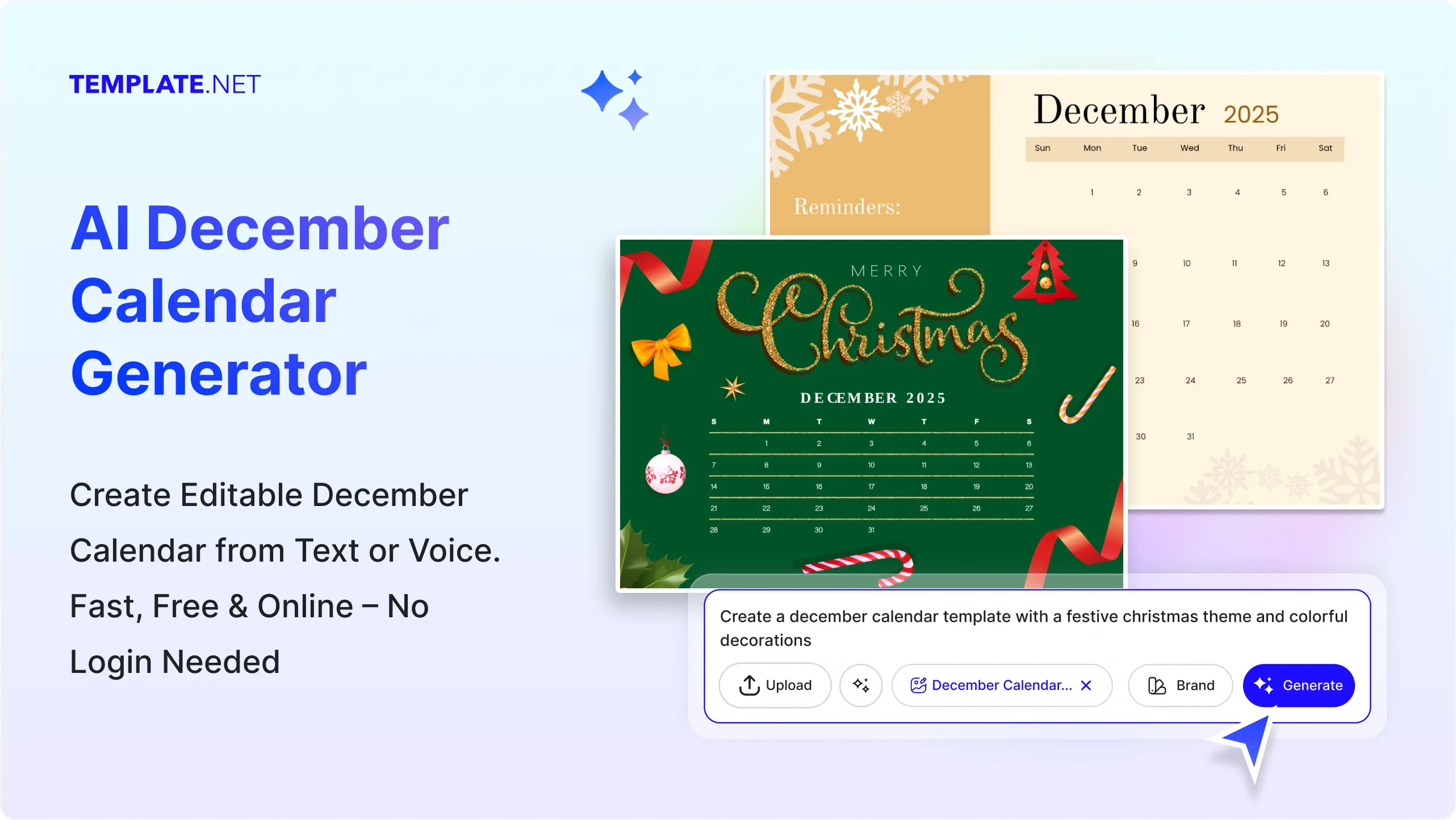 Free AI December Calendar Generator, Free December Calendar Maker Online